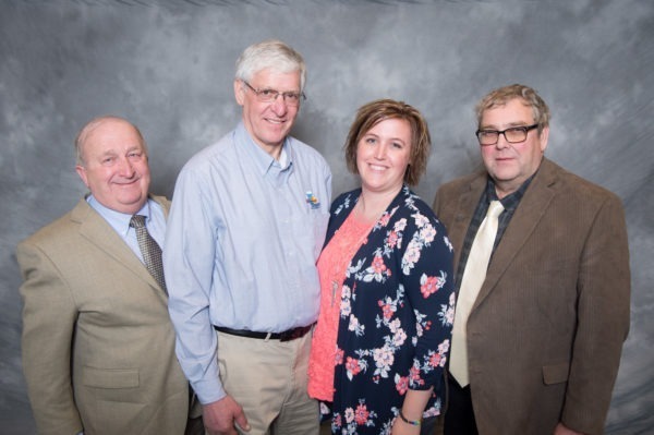 2019 Iowa Division officers. From L to R: Larry Shover, Treasurer; Bruce Brockshus, Vice Chair; Jonna Schutte, Secretary; Dan Hotvedt, Chair.