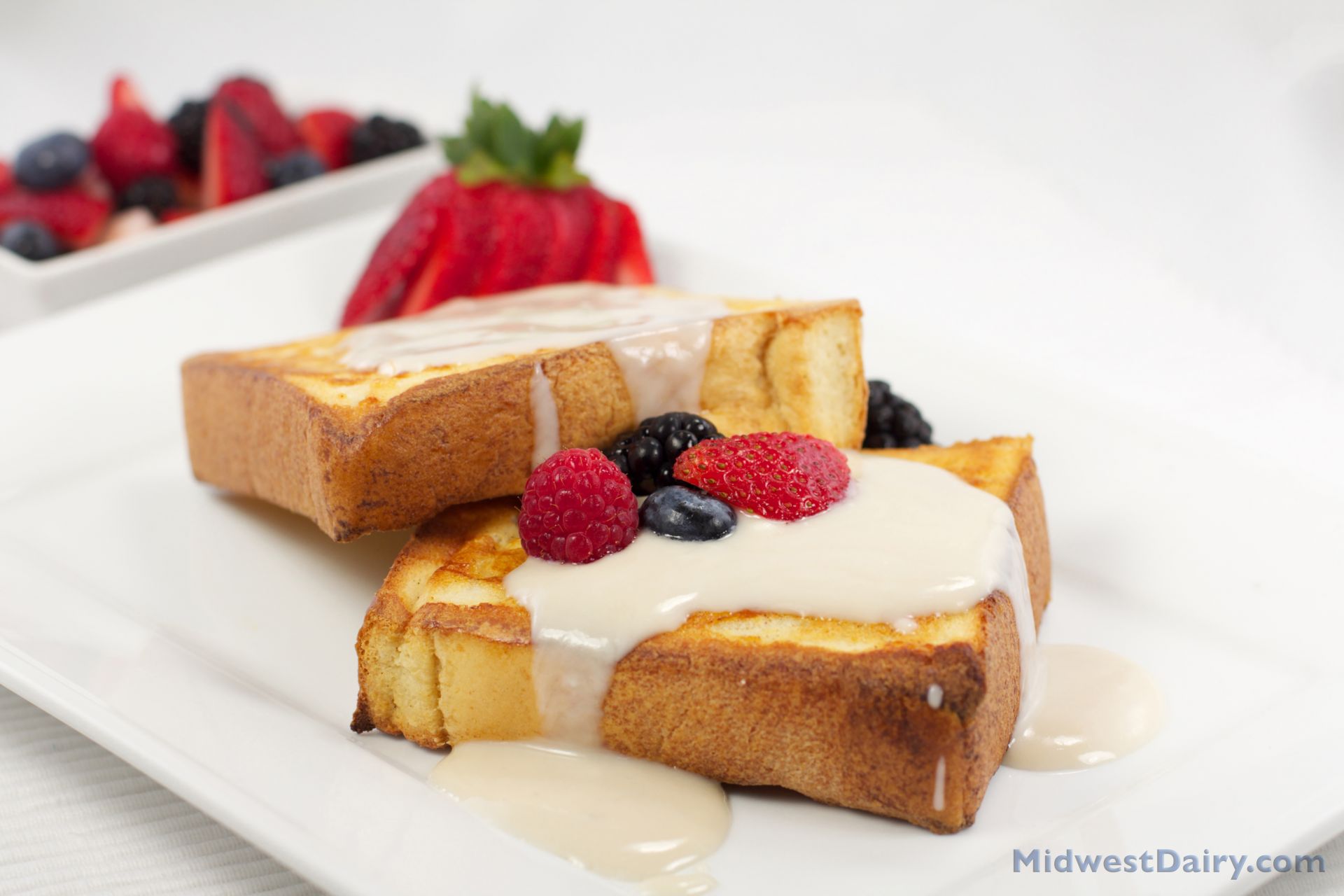 Baked French Toast with Maple Yogurt and Fruit