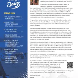 Dairy Promotion Update introduction letter
