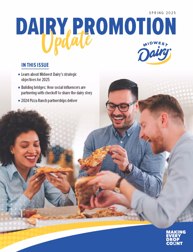 Front cover of Spring 2025 Dairy Promotion Update magazine