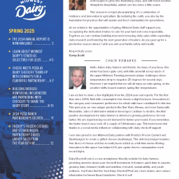 Front cover of Spring 2025 Dairy Promotion Update magazine preview