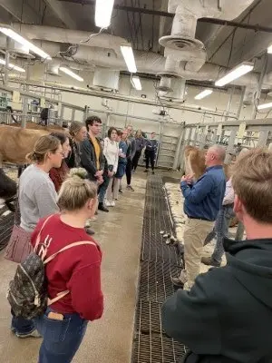 Dietetic intern dairy farm tour