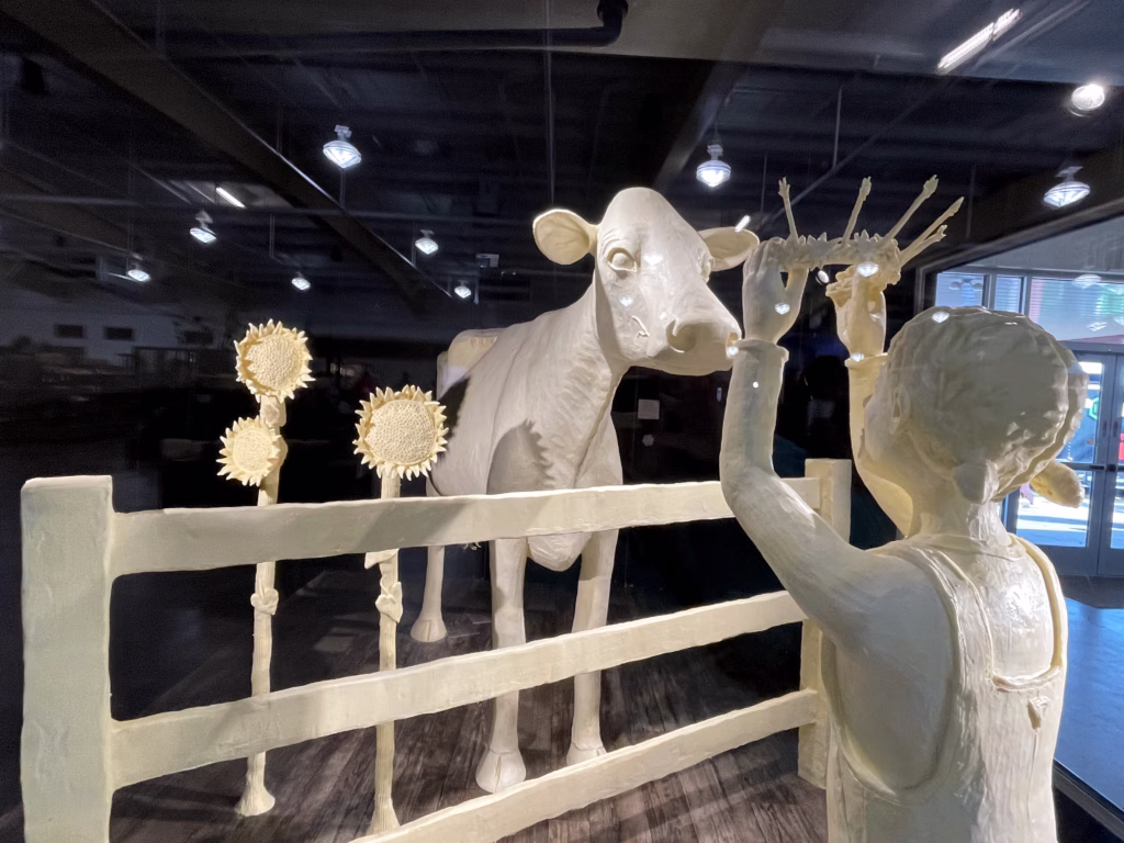 2025 butter cow carving at the Kansas State Fair