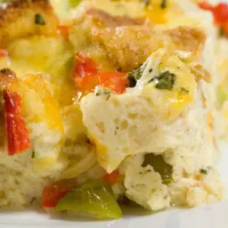 Pepper and egg brunch bake.