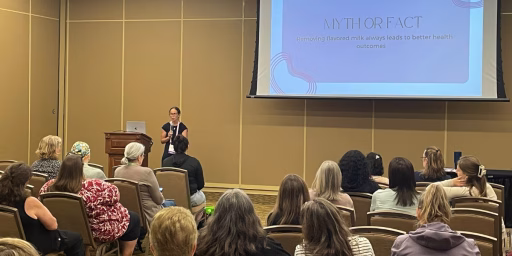 Wellness Warrior presenting about dairy nutrition at event