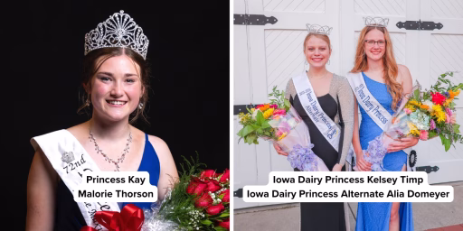 Princess Kay and Iowa Dairy Princesses
