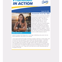 Preview of the August Checkoff at Work email