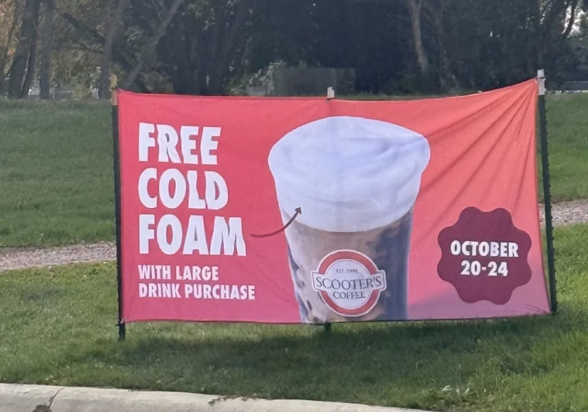 Free Cold Foam banner advertisement