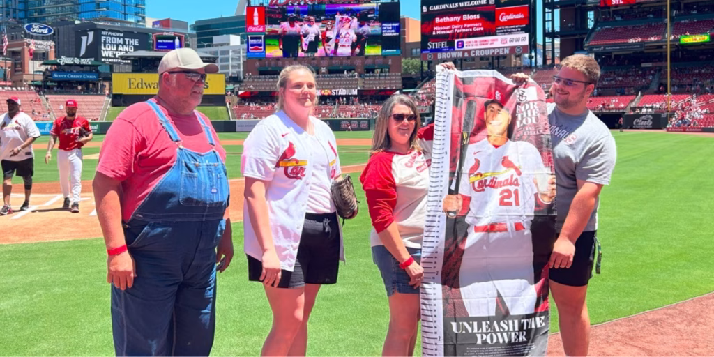 Dairy farm family at Busch stadium