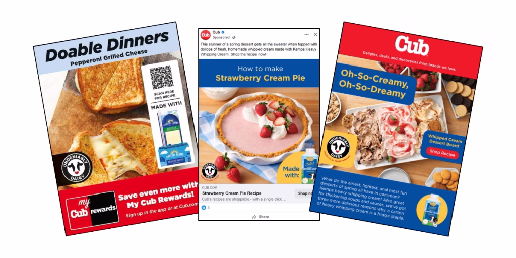 Examples of Cub Food's ads in the spring