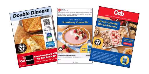 Examples of Cub Food's ads in the spring