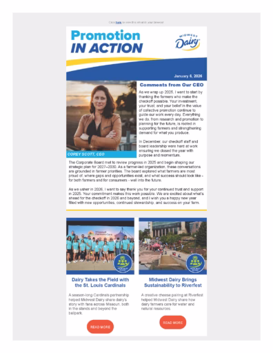 Preview of December 2025 Promotion in Action email