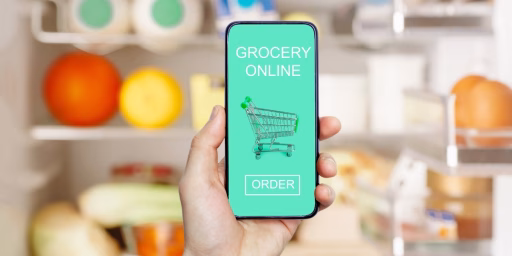 Online grocery shopping image