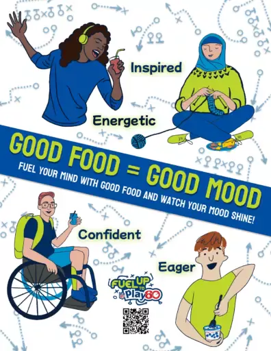 good food equals good mood poster