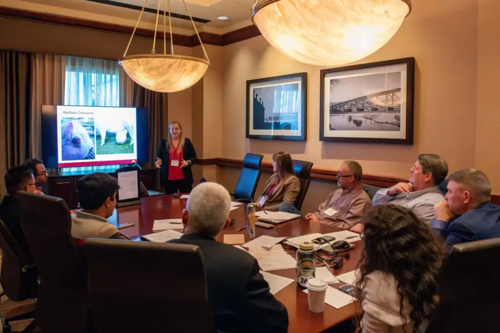 People around boardroom table