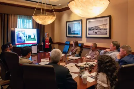People around boardroom table