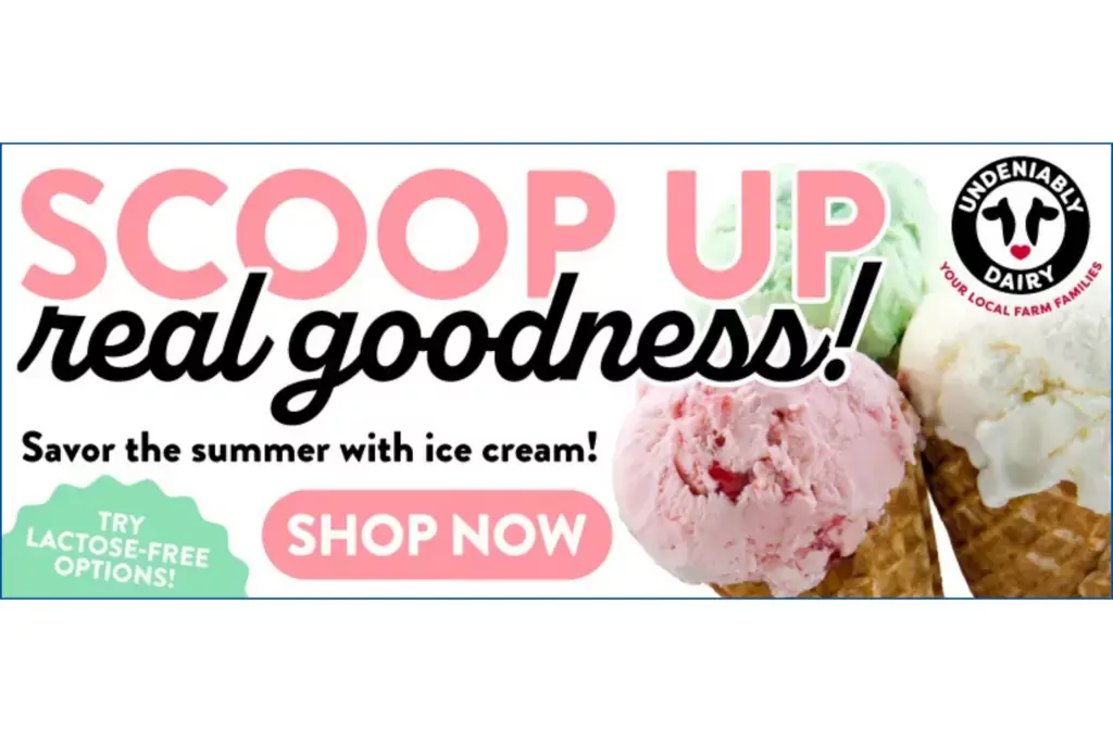 Example of ice cream promotion