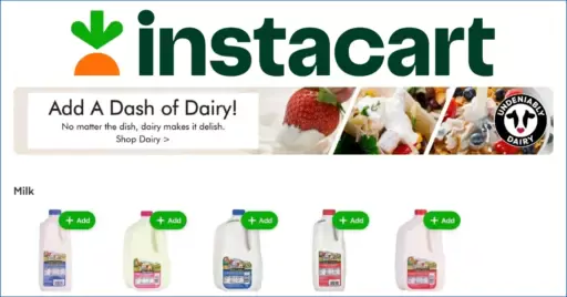 instacart milk deal