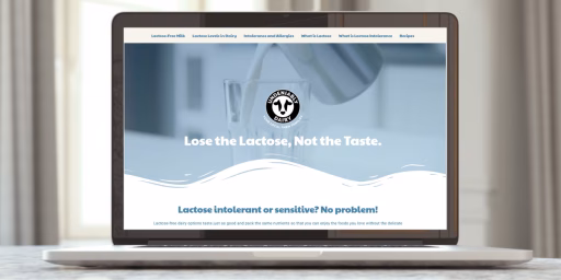 Lactose Free Dairy screenshot on laptop