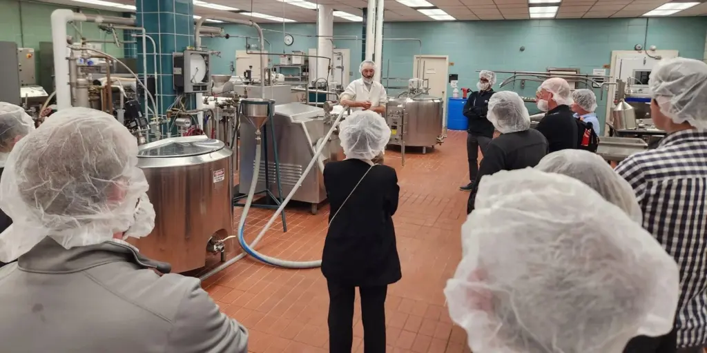 Image of people standing in research center.