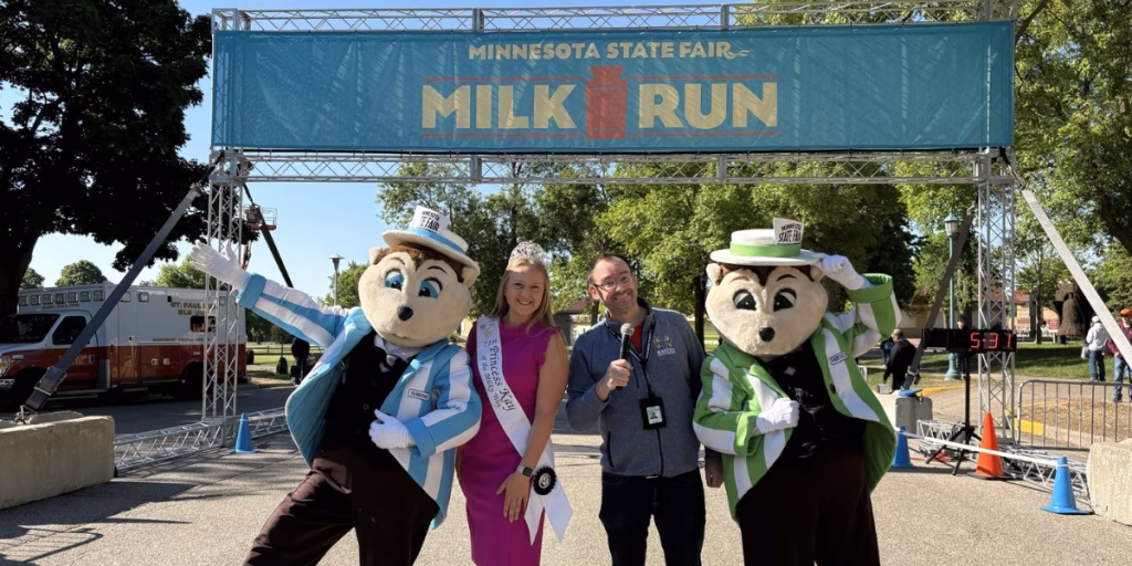 Princess Kay with Goldy at MN State Fairgrounds