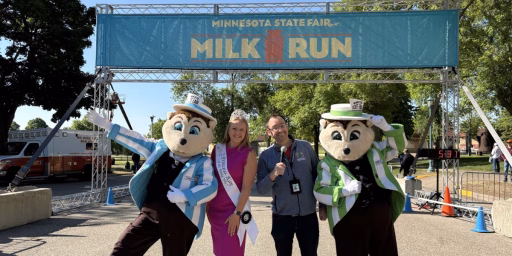 Princess Kay with Goldy at MN State Fairgrounds