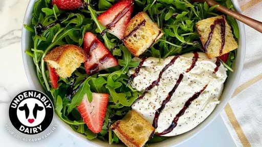 Burrata arugula salad