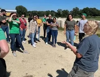 Rush intern dairy farm tour