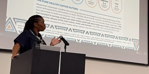 Wellness Warrior presenting at nutrition event